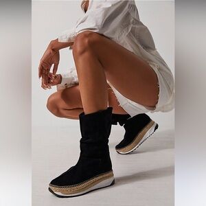 Free People Chapmin Sneaker Slouch Leather Boots